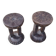 Lot de 2  Petits Tabourets africains Bamiléké