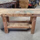 Solid oak carpenter's workbench