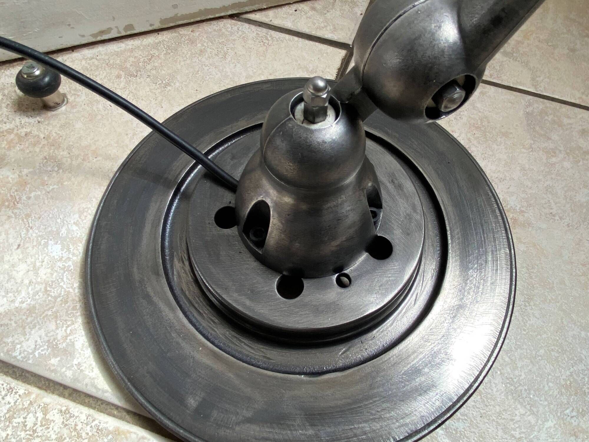 Jieldé 5-arm floor lamp, 40cm, graphite, industrial style, Jean Louis Domecq, 1950s vintage