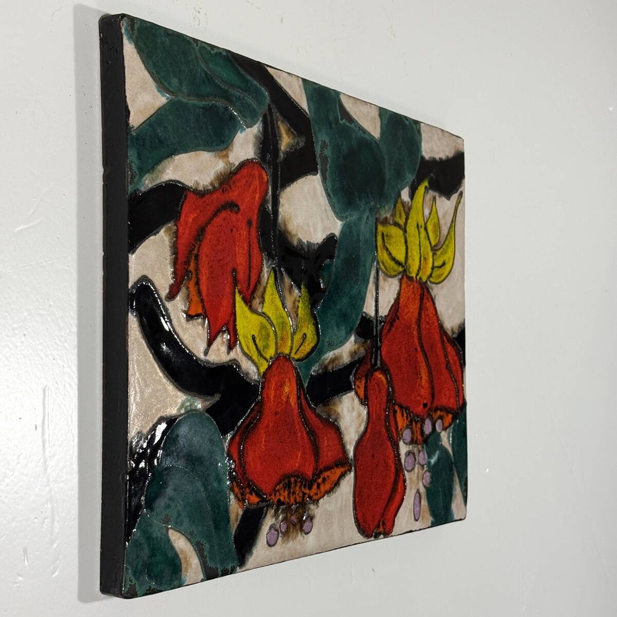 Ruscha ceramic wall decoration flowers Germany