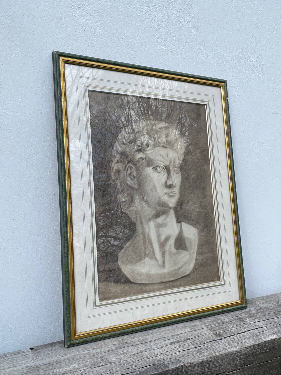 Pencil drawing of a bust