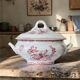 Large 19th-century ironstone soup tureen signed Sarreguemines Fontanges.