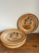 6 assiettes plates en grès 