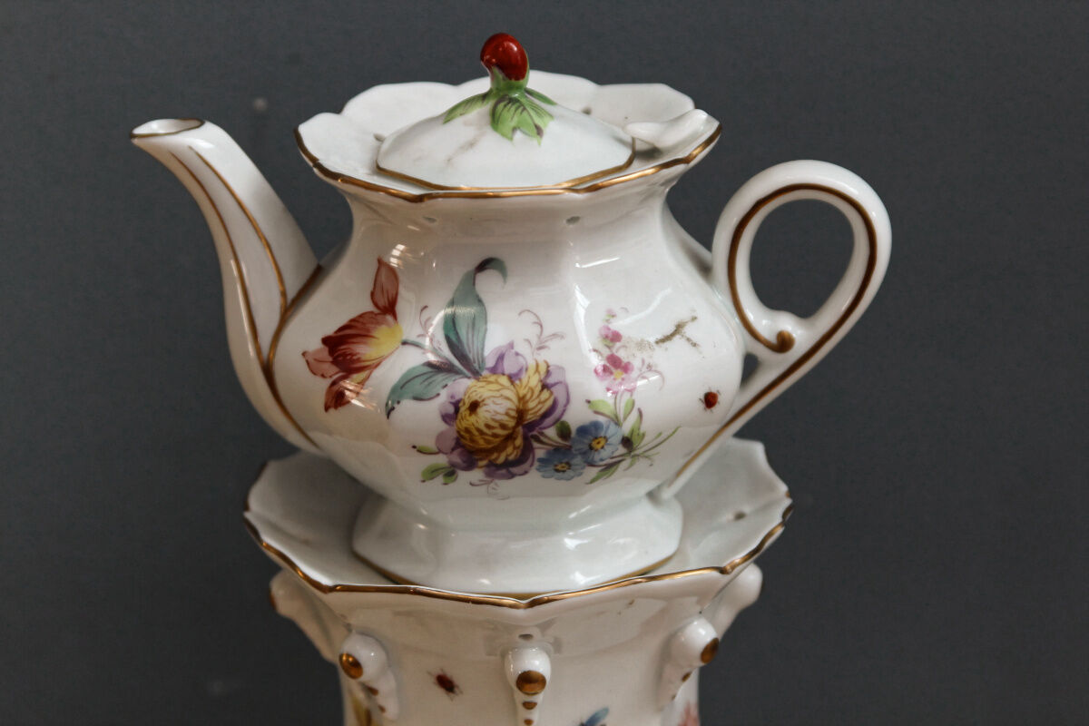 Old earthenware herbal tea maker