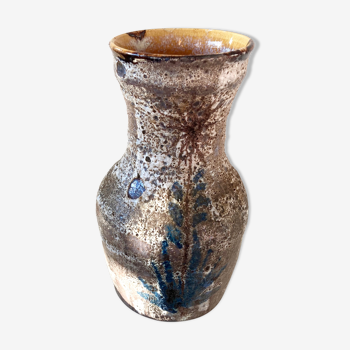 Vase de type Fat Lava décor chardon