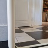 Vintage white tubular mirror from Italy, 70s