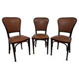 Set of 3 dining chairs by Gustav Siegel for J&J Kohn