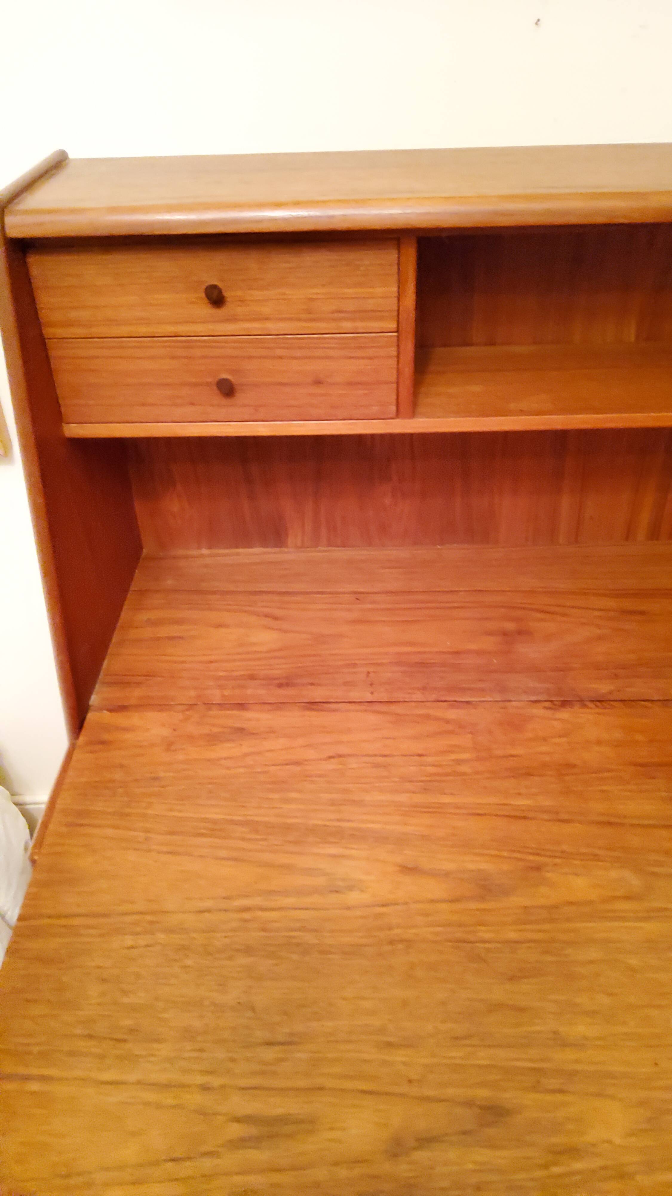 Convenient Danish teak secretary Craftsmanship M.K from the 60s