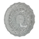 Cendrier rond en verre moulé en relief