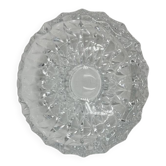 Round relief molded glass ashtray