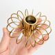 Vintage Brass Spiral Candle Holder Minimalist Midcentury Design