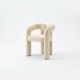 Chair design in white fabric