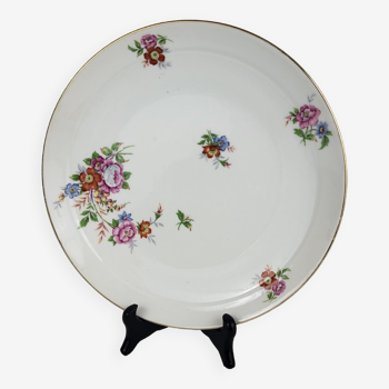 Plat rond en porcelaine Décor floral