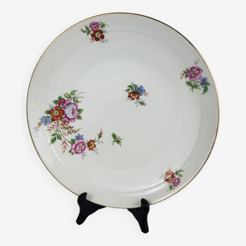 Round porcelain dish Floral decoration