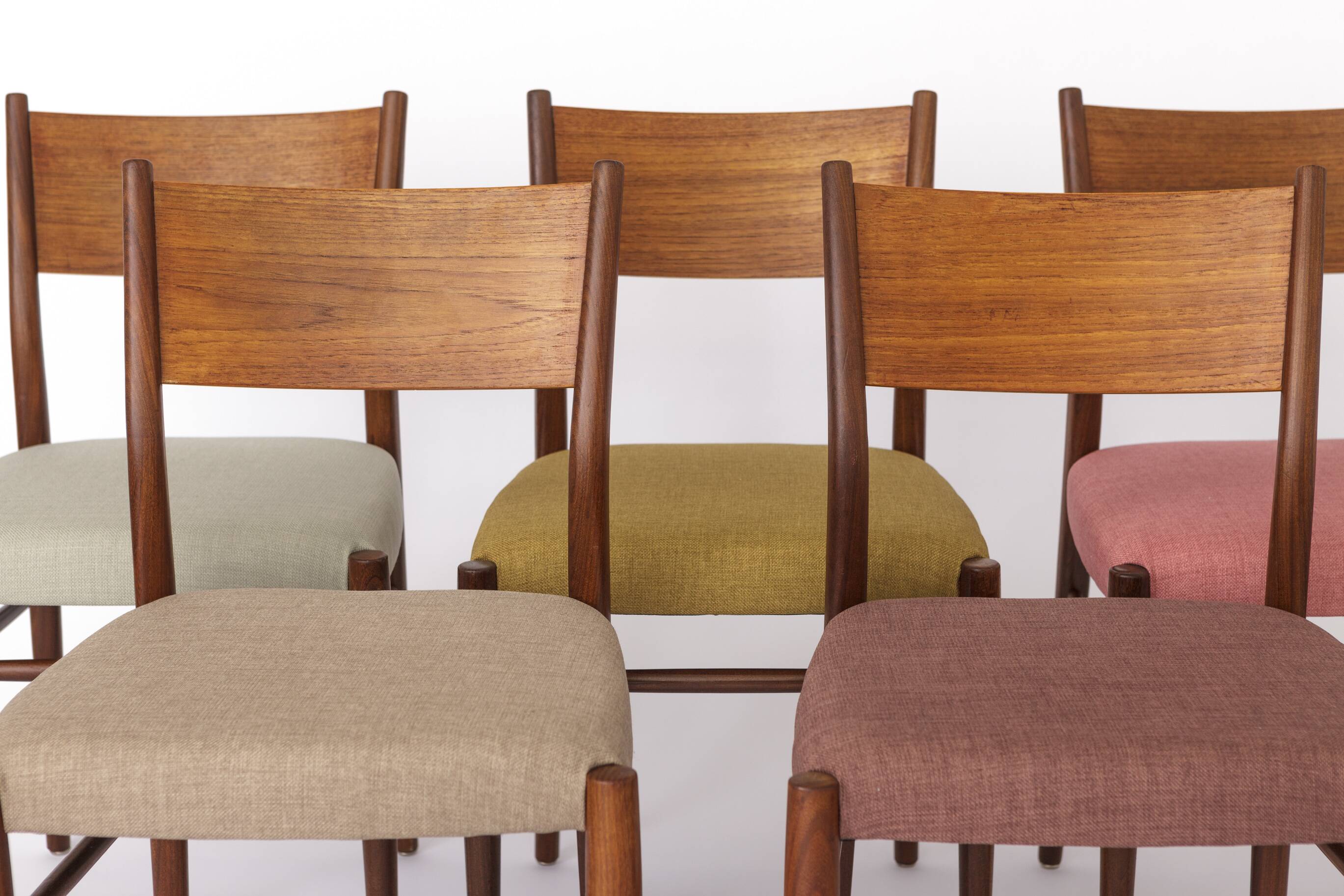5 Lübke Chairs 1960s Germany Vintage