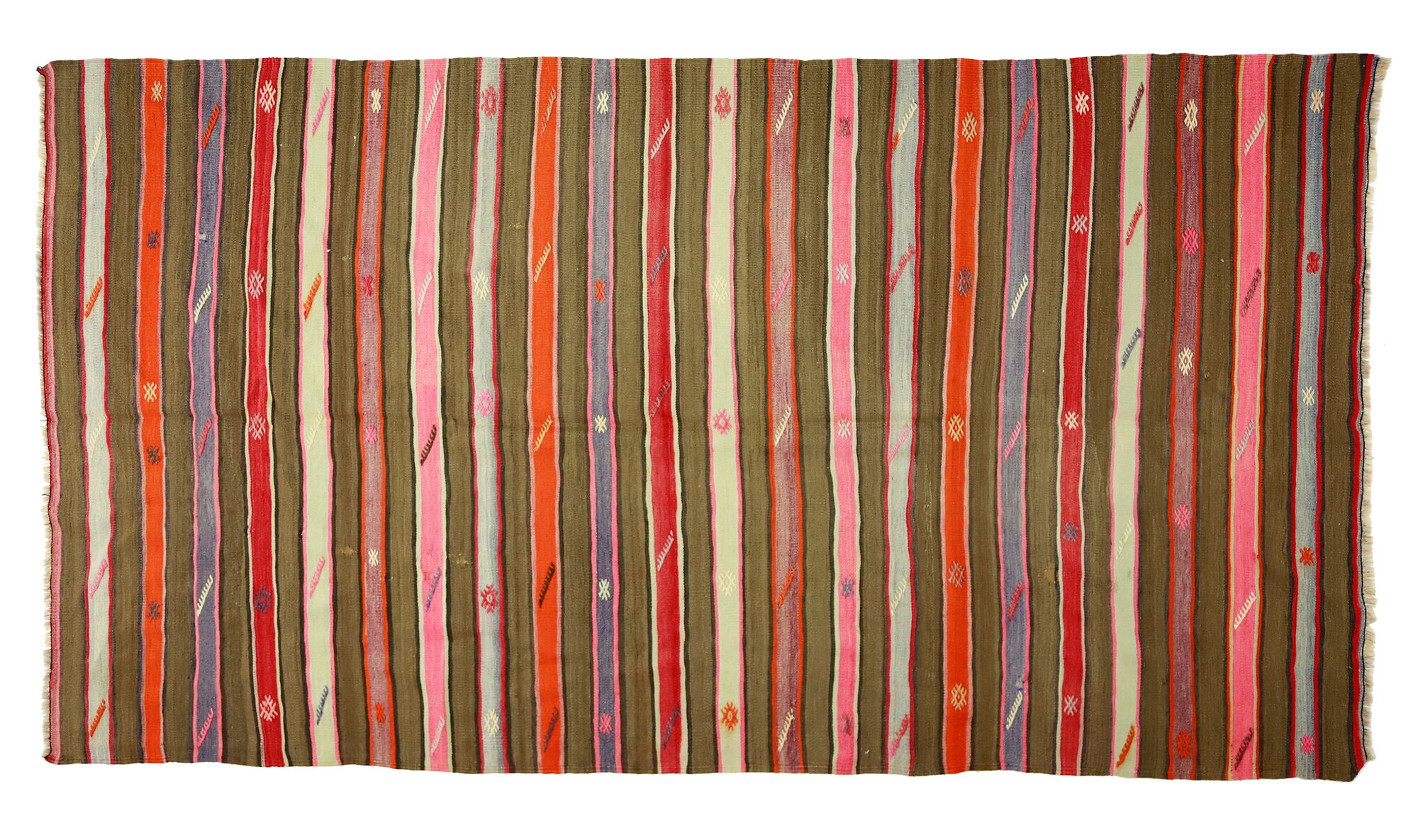 Anatolian handmade kilim rug 287 cm x 158 cm