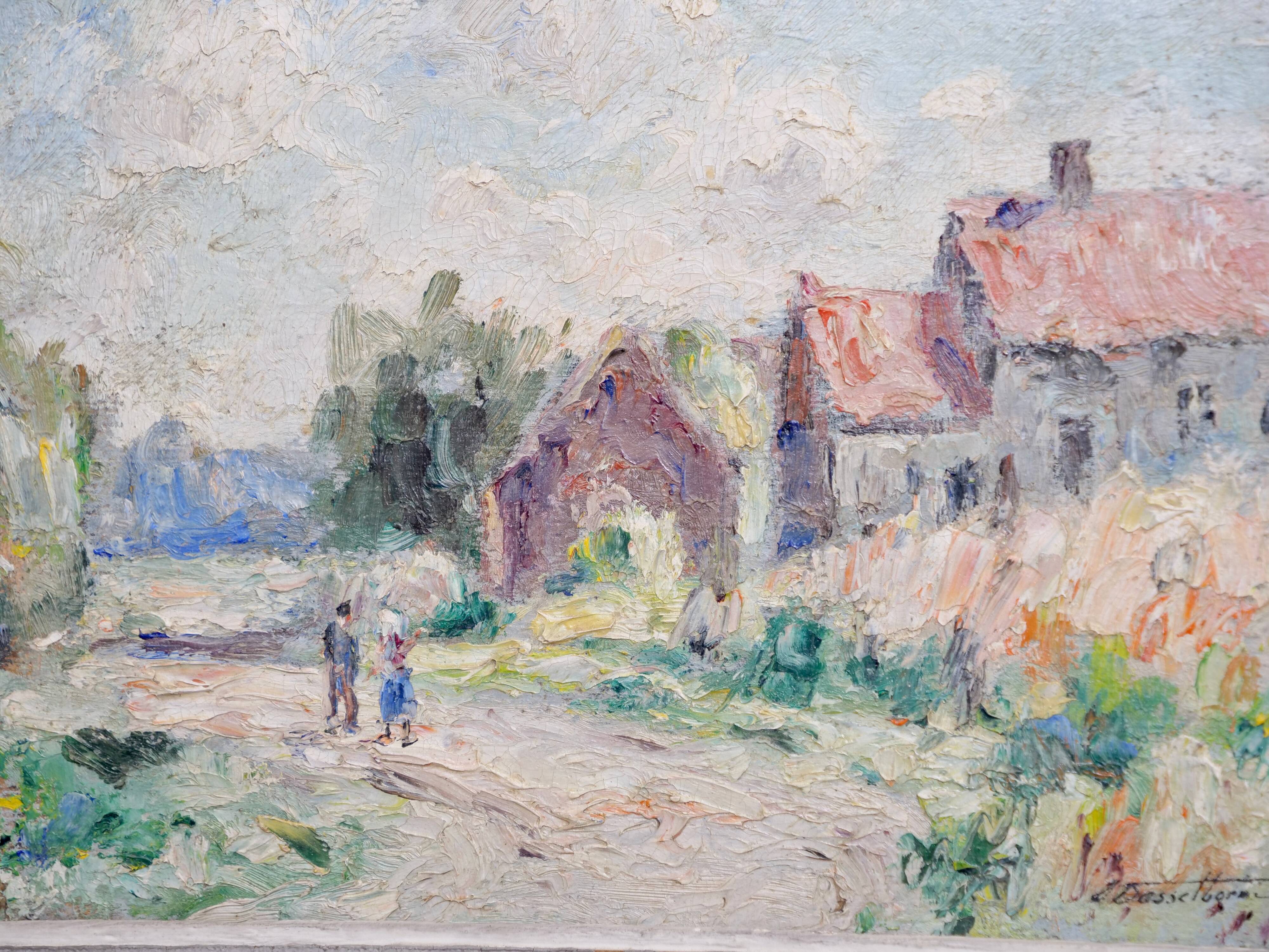 Oil on panel by Lucien Dasselborne