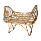 Vintage rattan cradle
