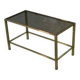 1950s brass and smoked glass coffee table