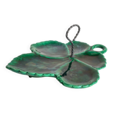 Vintage Glazed Ceramic Barbotine Dish