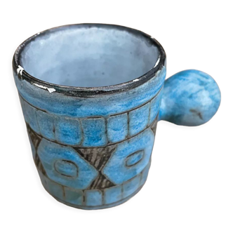 Little blue cup Maunier Vallauris