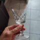 6 large cut crystal water glasses in the style of Cristalline de Lorraine.