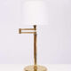 Brass swing arm desk lamp Deknudt 1970s