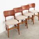 Ensemble de quatre chaises en chêne, design danois, années 70, production: Danemark