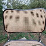 Pair of Marcel Breuer B32 Cesca black chairs