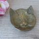 Vintage brass cat ashtray
