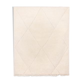 Berber carpet beni ourain ecru 190 x 155 cm