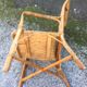 Fauteuil haut dossier rotin vintage