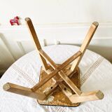 Vintage LV brand wood and formica stool from the 1950s