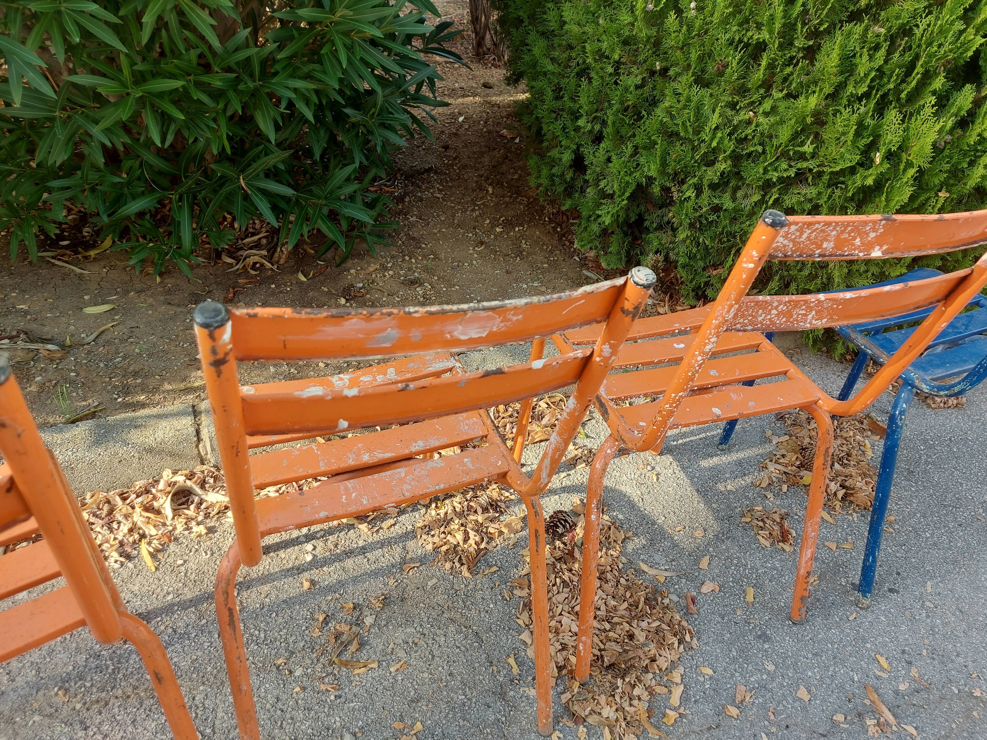 Set of 4 chairs tivoli chairs by Francisco Segarra in metal