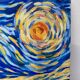 Starry night landscape painting oil on canvas