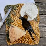 Vintage cheese plate in Barbotine