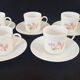 Set of five coffee cups and saucers, Limoges, Goumot Labesse