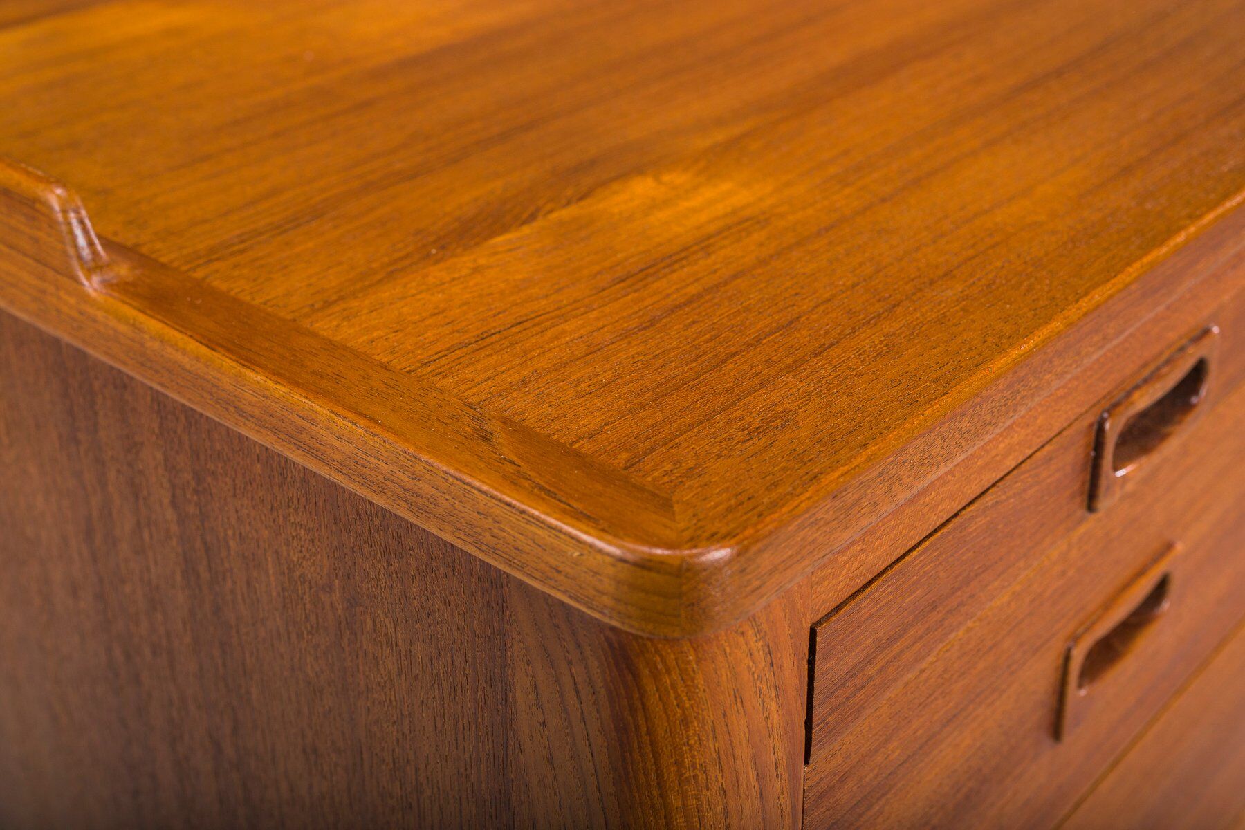 Scandinavian modern teak writing desk attributed to H. Brockmann Petersen for Poul M. Jessen, 1960s