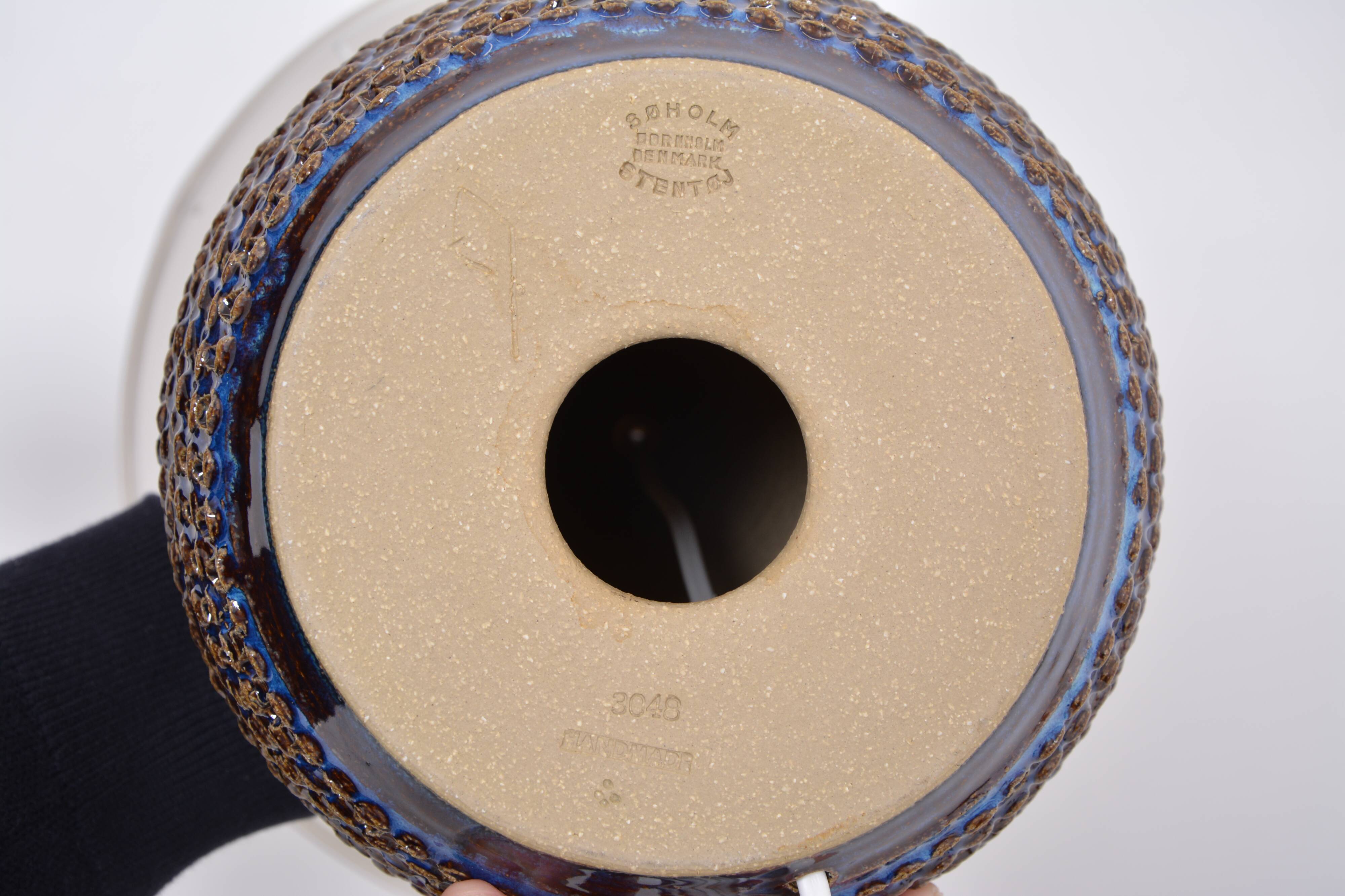 Pair of Danish Midcentury Ceramic Lamps Model 3048 by Einar Johansen for Soholm