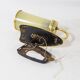 Brass wall lamp and glass with fine stripes mid-century
