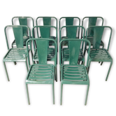 10 chaises TOLIX modèle T4 vintage