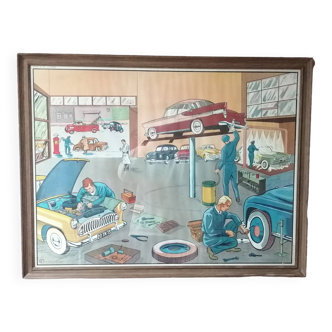 Framed school poster “the garage” 73x95