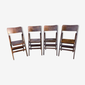 4 Chaises de Bistrot Baumann repliables