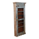 Old art deco wall showcase in burmese teak original blue-gray patina