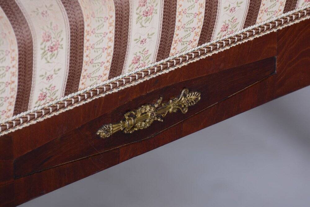 French Empire Mahogany Sofa, 1860s
