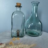 Duo of bottles/carafes, vintage
