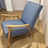 Fauteuil vintage pieds compas