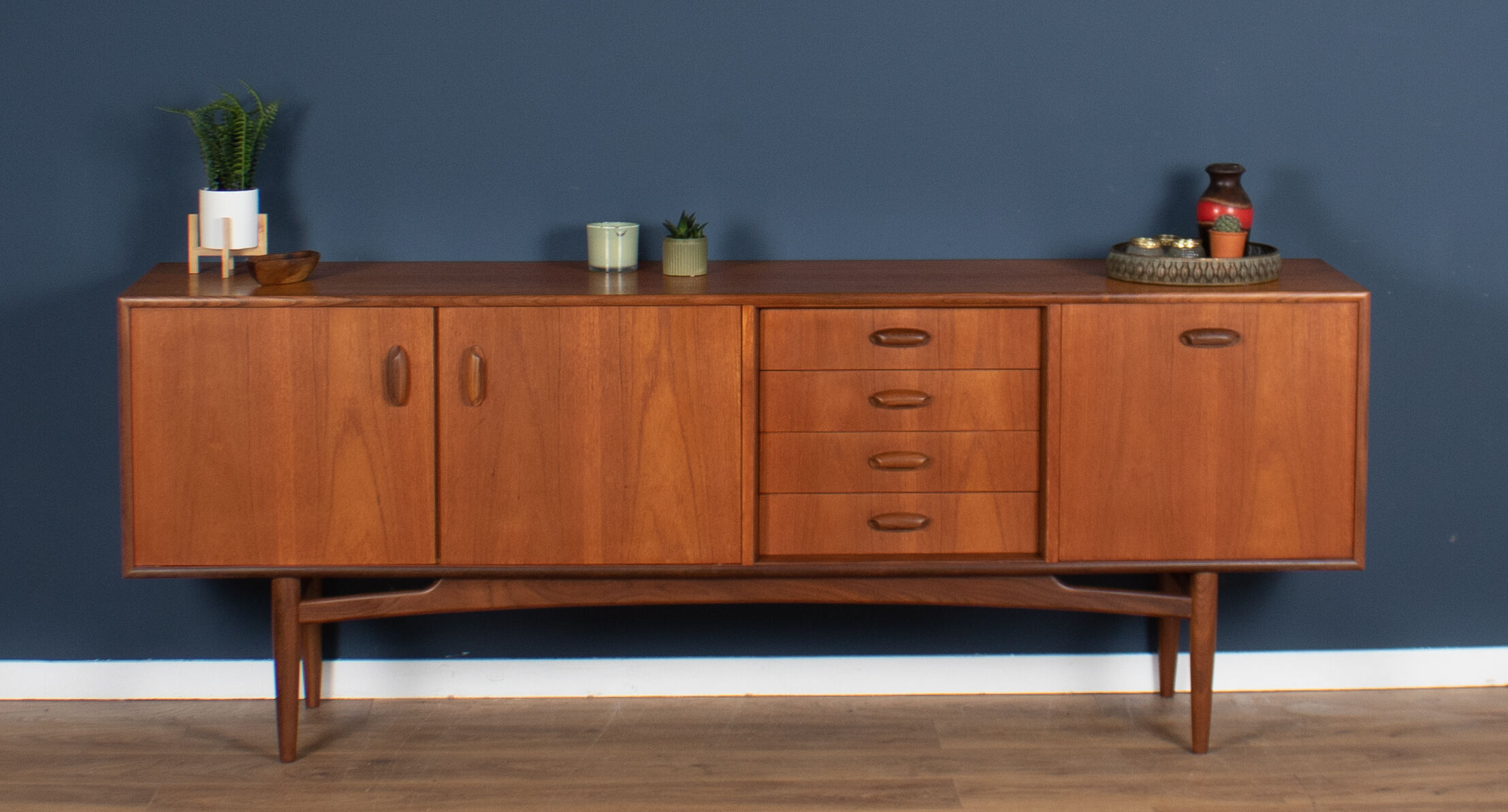 Retro teak 1960s long g plan scandi mid century sideboard