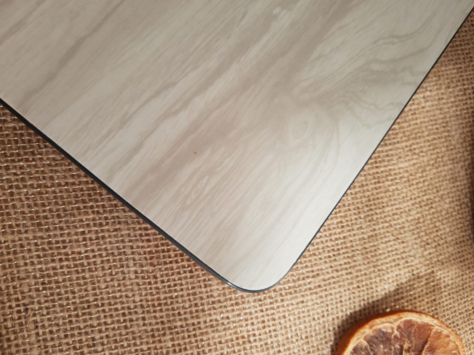 Flat bottom in white veined formica gray - vintage