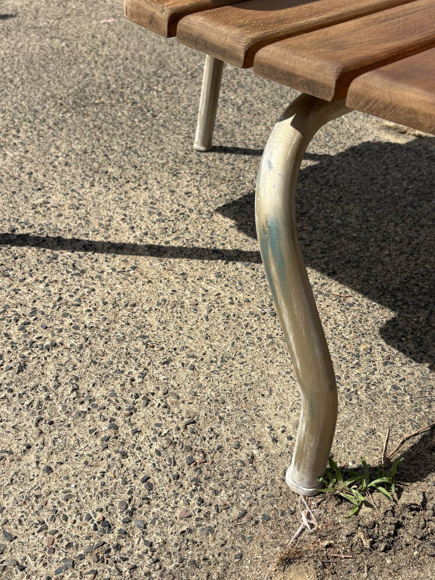 Renovated antique desk with inkwell